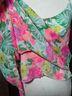 Nymphe 100% Polyester Floral Pink Green Yellow Sleeveless Turtleneck Size M - photo 5