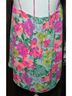 Nymphe 100% Polyester Floral Pink Green Yellow Sleeveless Turtleneck Size M - photo 6
