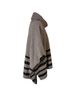 Tahari Stripes Gray Black Poncho Size L - photo 3