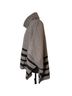 Tahari Stripes Gray Black Poncho Size L - photo 4