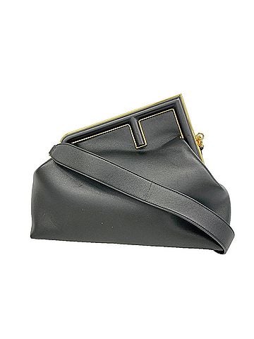 Fendi Fendi First Leather Shoulder Bag, Black, Women's (view 1)