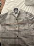 Everlane 68% Wool 24% Nylon 8% Other 55% Cotton 45% Cupro 100% Polyester Plaid Gray Coat Size 14 - photo 5