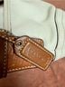Coach 100% Leather Solid White Brown Shoulder Bag One size - photo 4