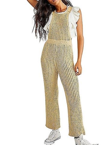 FP BEACH FP Beach Ribbed Knit Overalls Jumpsuit Jumpsuit (view 1)