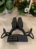 Reformation Checkered-gingham Black Gray Heels Size 8 1/2 - photo 9