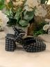 Reformation Checkered-gingham Black Gray Heels Size 8 1/2 - photo 4