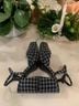 Reformation Checkered-gingham Black Gray Heels Size 8 1/2 - photo 10