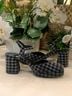 Reformation Checkered-gingham Black Gray Heels Size 8 1/2 - photo 13