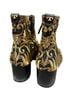 Tory Burch Floral Black Gold Ankle Boots Size 8 - photo 2