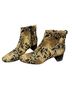 Tory Burch Floral Black Gold Ankle Boots Size 8 - photo 1