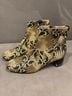 Tory Burch Floral Black Gold Ankle Boots Size 8 - photo 9