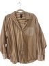 Gap Stripes Brown White Button-Down Shirt Size M - photo 1