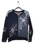Johnny Was Black Gray Pullover Sweater Size S - photo 1