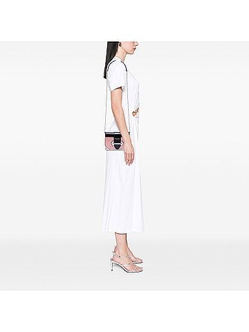 Prada Saffiano Trimmed Metallic City Calf Cahier Crossbody (view 2)