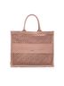 Dior 100% Mesh Pink Large Embroidered Mesh Book Tote One size - photo 1