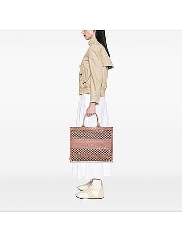 Dior Large Embroidered Mesh Book Tote (view 2)
