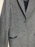 Kate Hill Houndstooth Tweed Gray Black White Blazer Size 8 - photo 5