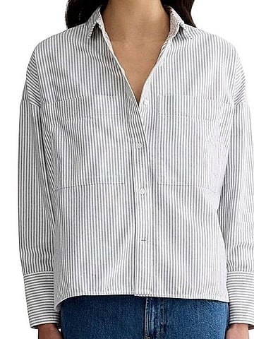 Everlane The Boxy Oxford Long Sleeve Button-Down Shirt (view 1)