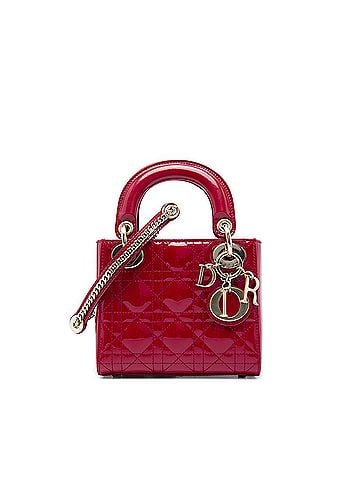 Dior Mini Patent Cannage Lady Dior (view 1)