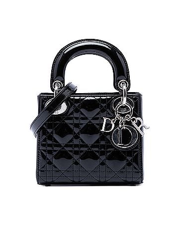 Dior Mini Patent Cannage Lady Dior (view 1)