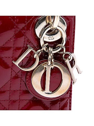 Dior Mini Patent Cannage Lady Dior (view 2)