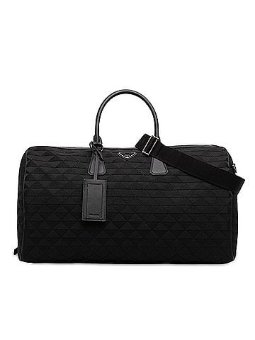Prada Saffiano Trimmed Embroidered Fabric Travel Bag (view 1)