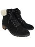 Lucky Brand 100% Terylene Solid Black Ankle Boots Size 9 1/2 - photo 1