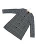 Nanette Lepore Plaid Multi Color Black White Tan Coat Size M - photo 4