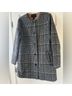 Nanette Lepore Plaid Multi Color Black White Tan Coat Size M - photo 9