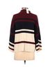 Ann Taylor LOFT Color Block Burgundy Black Ivory Pullover Sweater Size S - photo 2