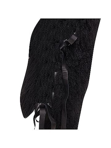 Givenchy Givenchy shearling fur leather ribbon high low vest (view 2)