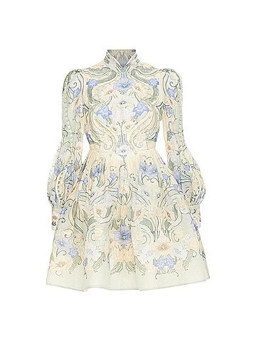 Zimmermann Zimmermann Rhythm Poppy bead embellished linen silk dress (view 1)