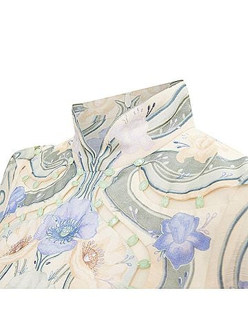 Zimmermann Zimmermann Rhythm Poppy bead embellished linen silk dress (view 2)