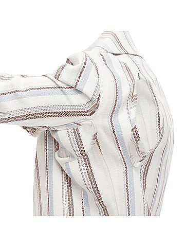 Junya Watanabe Junya Watanabe stripe cotton cut out sleeve jacket (view 2)