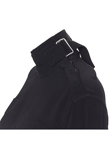 Victoria Beckham Victoria Beckham crepe flap breast pocket strapped collar blouse (view 2)