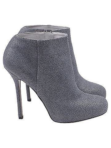 Sergio Rossi Sergio Rossi Ankle Boots in Grey Leather (view 1)