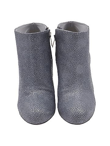 Sergio Rossi Sergio Rossi Ankle Boots in Grey Leather (view 2)