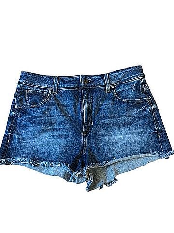 Guess high rise frayed hen Denim Shorts (view 1)