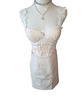 Bagatelle Faux Leather Skirt (view 1)