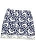 Talbots Floral Blue White Casual Skirt Size 8 (petite) - photo 1
