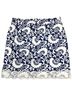 Talbots Floral Blue White Casual Skirt Size 8 (petite) - photo 2
