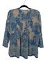 Lilly Pulitzer 100% Polyester Floral Blue Teal White Long Sleeve Blouse Size M - photo 2