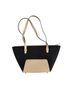 Fashion Bug Black Tan Leather Tote One size - photo 2