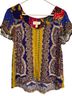 Moulinette Soeurs 100% Viscose Floral Multi Color Blouse Size 10 - photo 1
