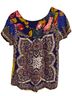 Moulinette Soeurs 100% Viscose Floral Multi Color Blouse Size 10 - photo 2