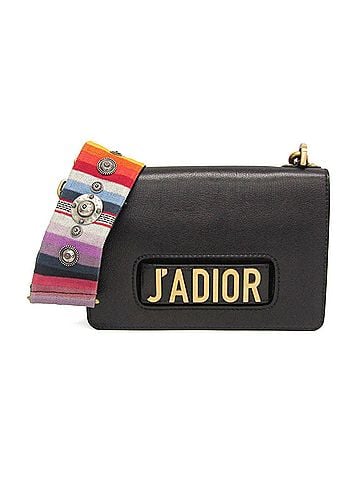 Dior J'adior Flap Leather Black Leather Shoulder Bag Bag (view 1)