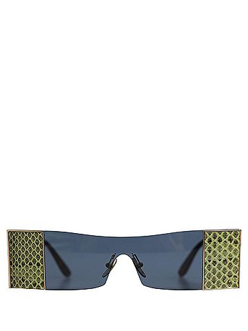 Dolce & Gabbana Gold Metal DG2263 Rectangle Snakeskin Frame Women's Sunglasses (view 2)