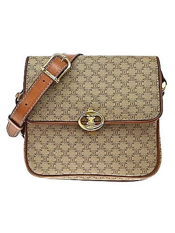 Céline Vintage Macadam Canvas Beige Canvas Shoulder Bag Bag (view 1)