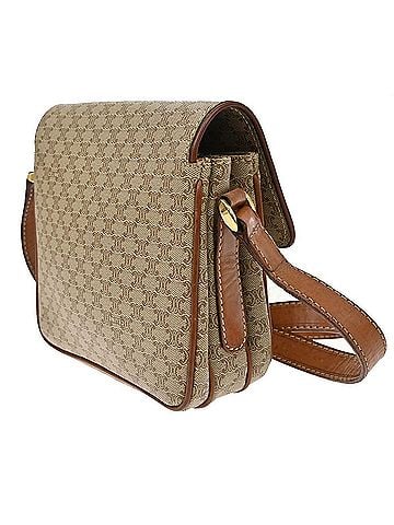Céline Vintage Macadam Canvas Beige Canvas Shoulder Bag Bag (view 2)