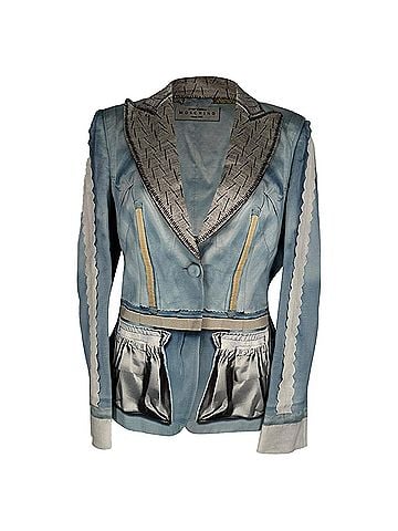 Moschino Moschino Couture Inside Out Printed Blazer in Multicolor Acetate (view 1)
